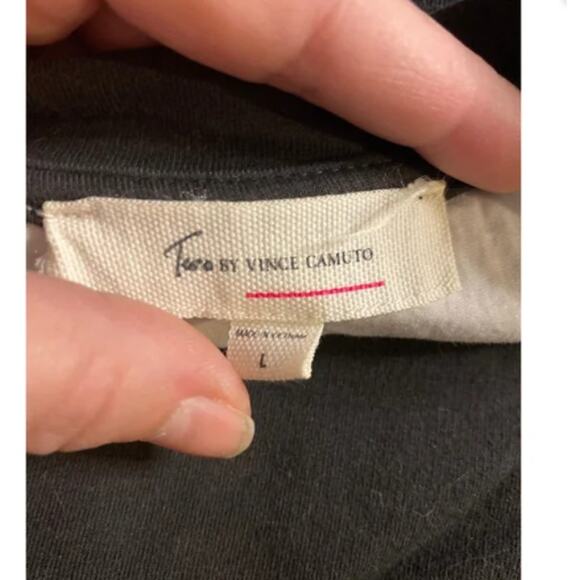 Two by Vince Camuto Gray Layered Sweatshirt Minimalist Chic L - Picture 4 of 5